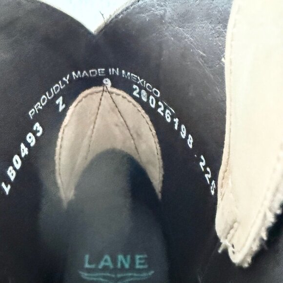 Lane LEXINGTON Womens Cowboy Bootie Sz 9 Sand and Stream Western Cowgirl Boots - Picture 11 of 13